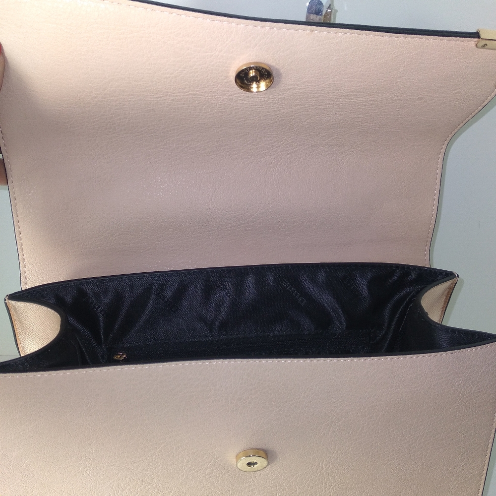 Dune London Pink/Rose Gold Faux Snakeskin Print Hand-Held Bag - Picture 16 of 17